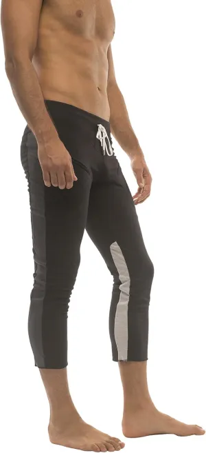 4-rth Men's Ultra-Flex Tri-Color Cuffed Yoga Pant Modal French Terry Made in America Caliifornia Stretch Fit European style