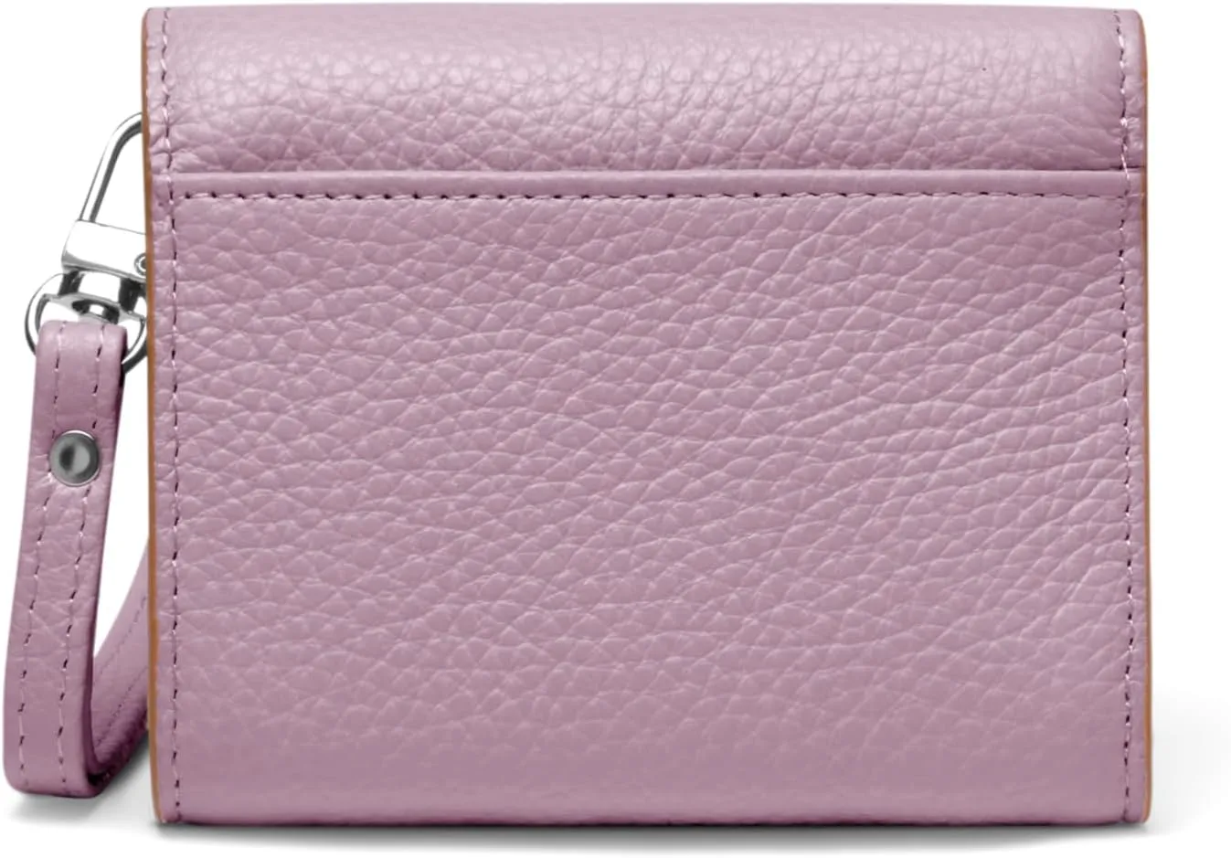 All Lilac RFID-Blocking Women's Real Leather Wallet with Large Capacity and Wristlet - Small, Secure, and Chic - Conveniently Holds Cards, Cash, and Coins