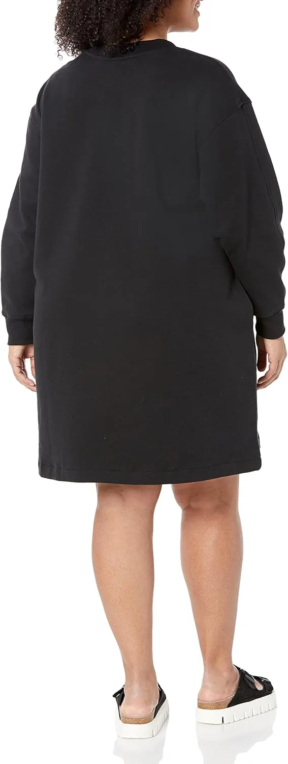 Amazon Essentials Women's Knit Henley Sweatshirt Dress (Available in Plus Size)