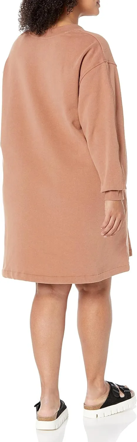 Amazon Essentials Women's Knit Henley Sweatshirt Dress (Available in Plus Size)