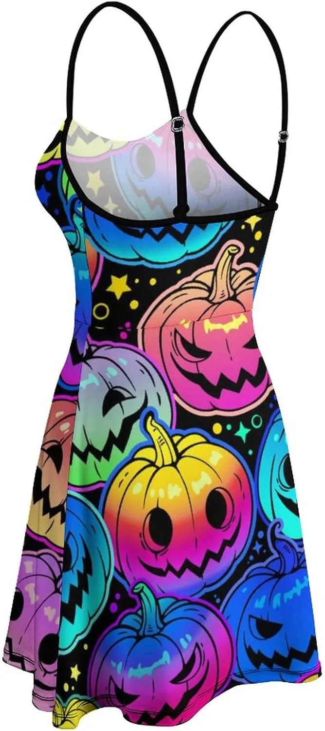 AMRANDOM Women's 2023 Summer Casual Sleeveless Crew Neck Beach Dress
