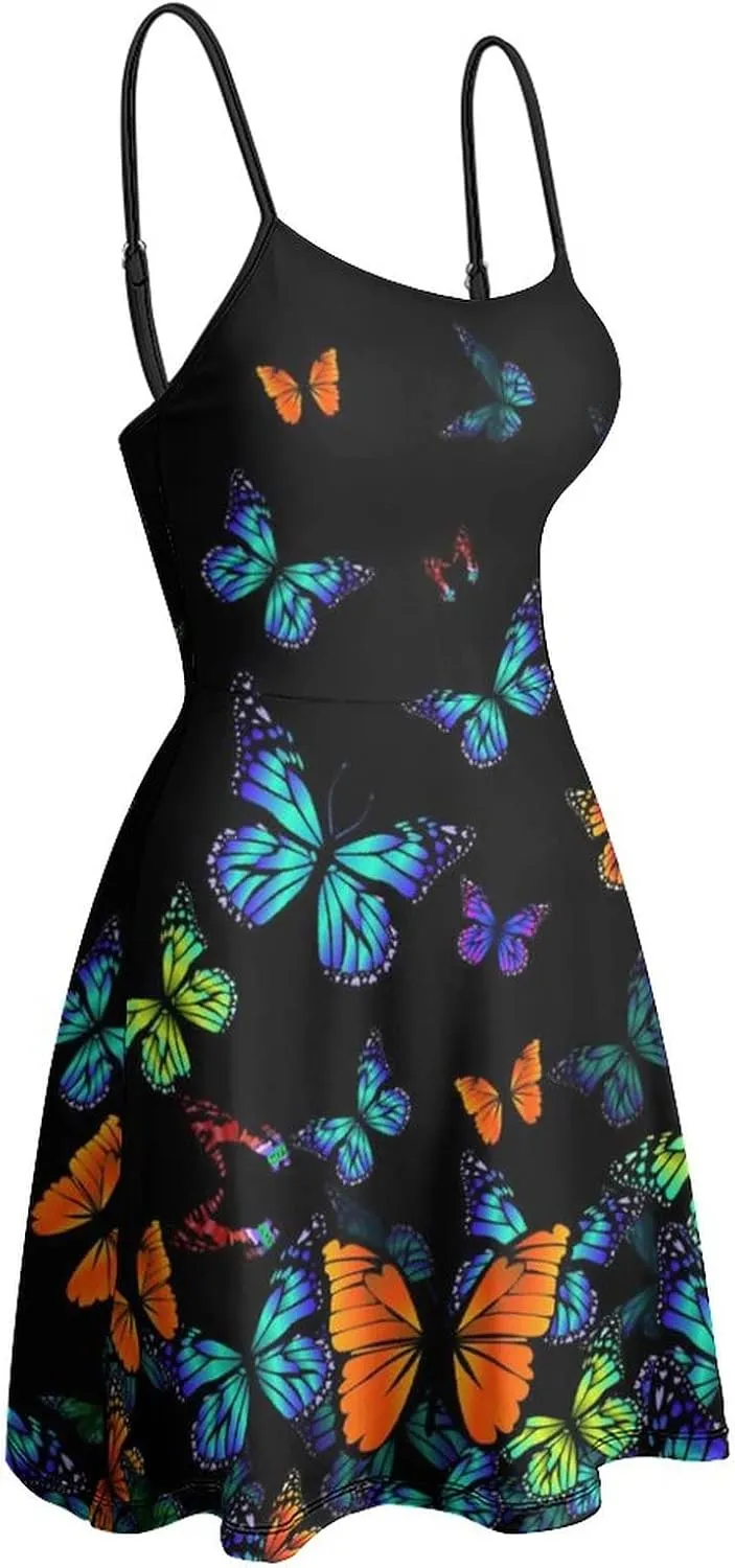 AMRANDOM Women's 2023 Summer Casual Sleeveless Crew Neck Beach Dress
