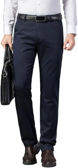 Banana Bucket Mens Slim Fit Dress Pants Khaki Skinny Stretch Chino Pants Casual Flat Front Business Trousers with Pockets