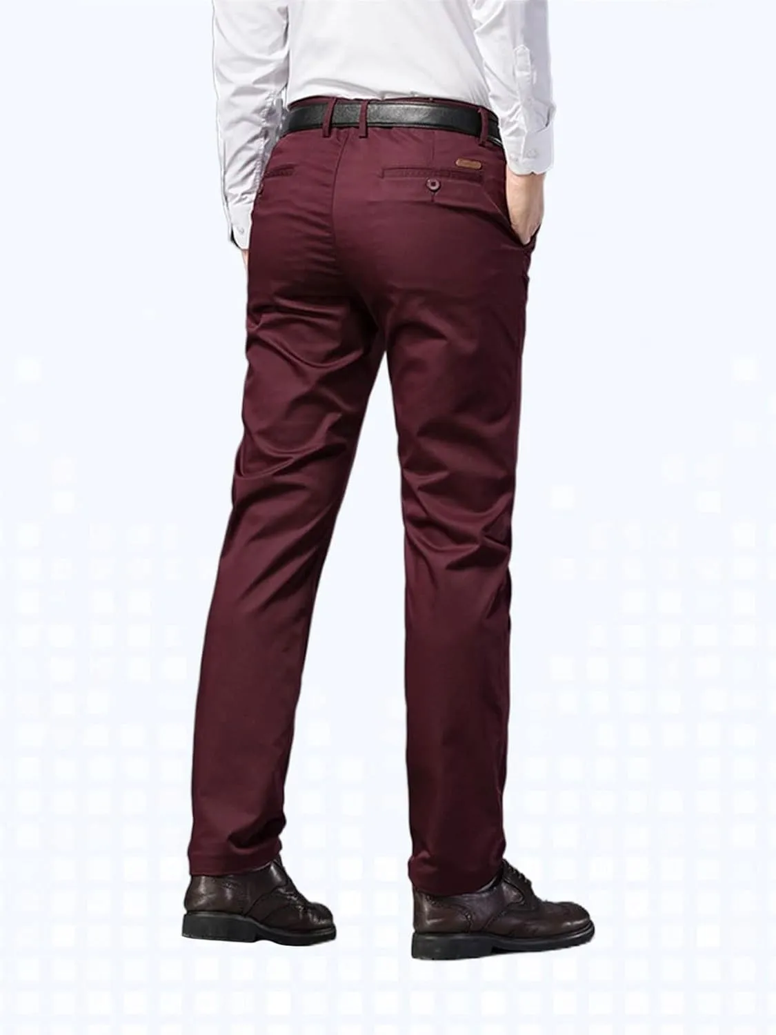 Banana Bucket Mens Slim Fit Dress Pants Khaki Skinny Stretch Chino Pants Casual Flat Front Business Trousers with Pockets