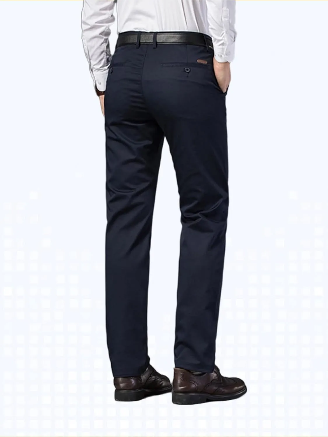 Banana Bucket Mens Slim Fit Dress Pants Khaki Skinny Stretch Chino Pants Casual Flat Front Business Trousers with Pockets