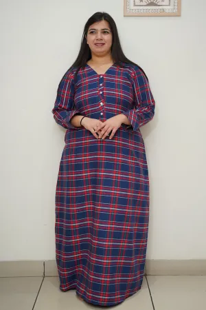 Blue Berry Woollen Night Gown
