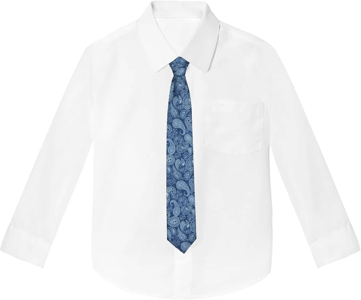 Boys' 6-Piece Formal Slim Fit Suit Set, Vest, Pants, Dress Shirt, Tie, Pocket Square, and Bow Tie