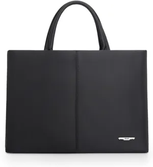 Briefcases for Men Canvas Tote Bag 14 Inches Laptop Case Large Work Bags Office Messenger File Portfolio Waterproof Simple