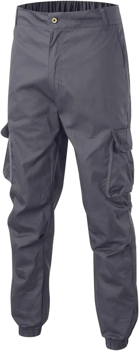 Cargo Pants for Men High Street Leisure Loose Sports Running Solid Color Lace Up Cargo Pants Sweater Men's Jogger