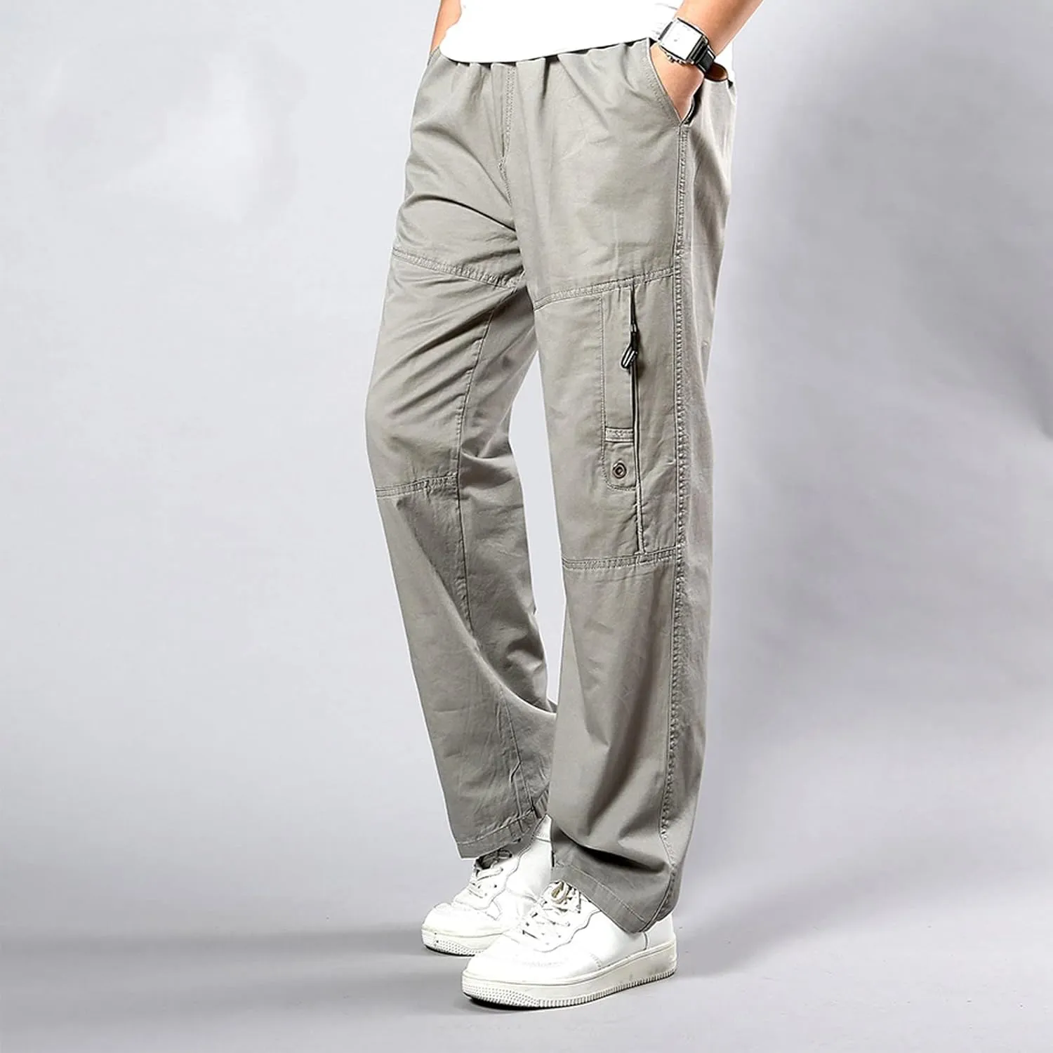Cargo Sweatpants for Men Mens Lounge Pants Heavyweight Sweatpants Fleece Lined with Pockets Elastic Waist Cargo Pants