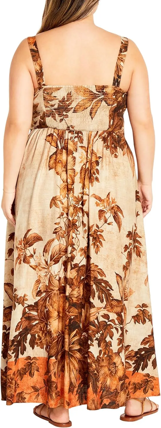 City Chic Women's Plus Size Swept Away Maxi Dress