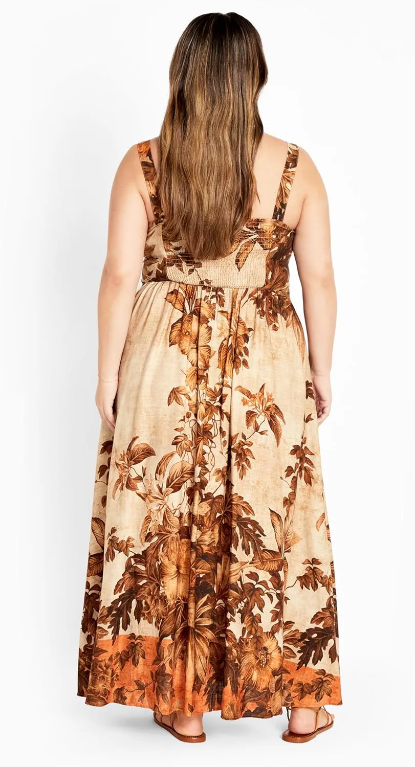 City Chic Women's Plus Size Swept Away Maxi Dress