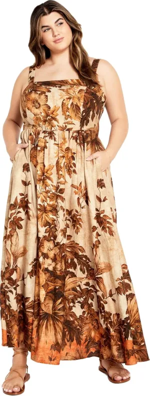 City Chic Women's Plus Size Swept Away Maxi Dress