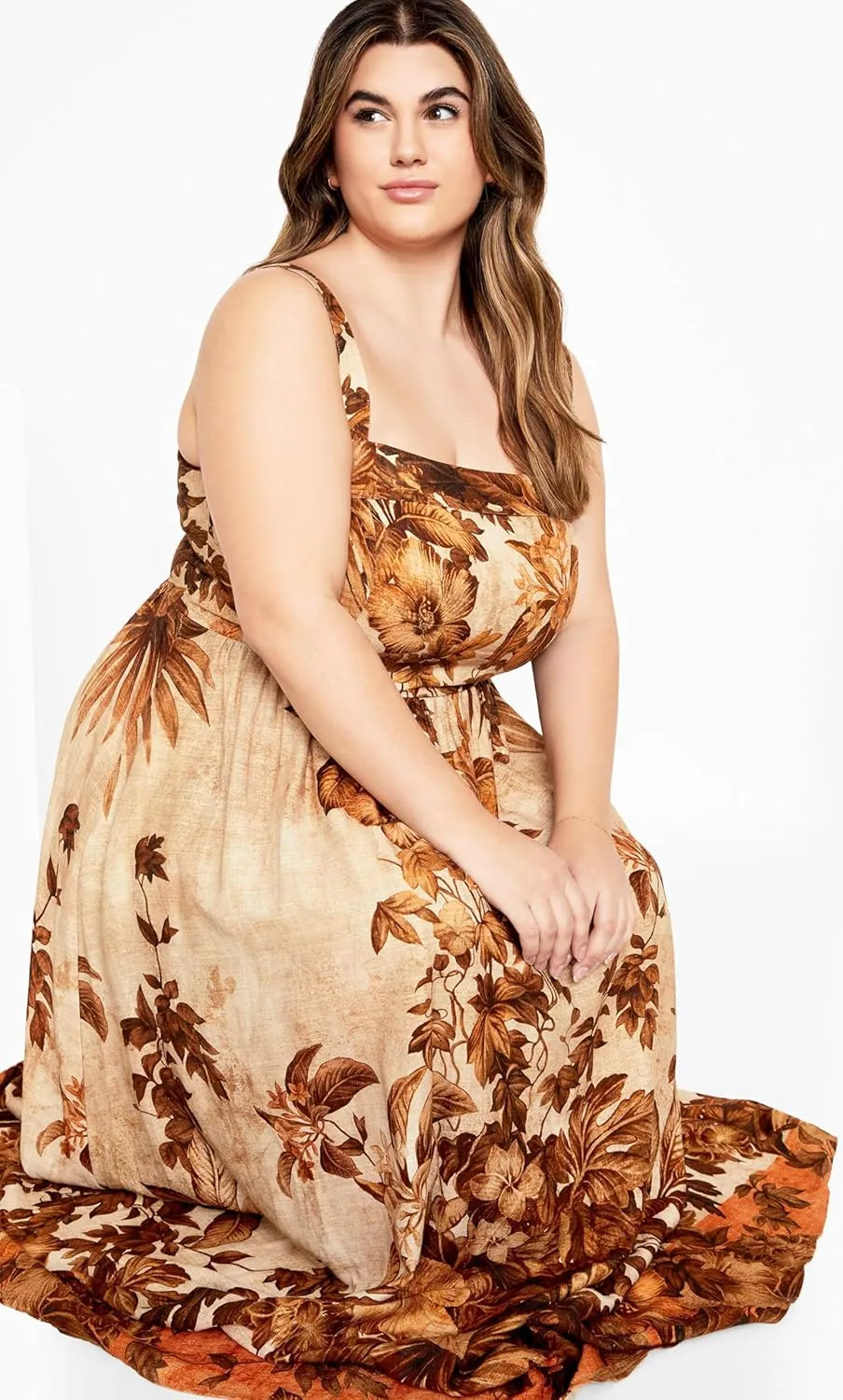 City Chic Women's Plus Size Swept Away Maxi Dress