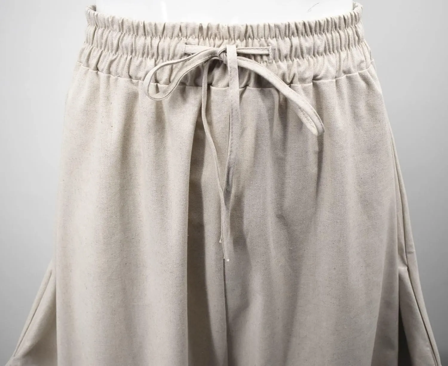 CLANMILUMS Men Women Harem Pants Elastic Drawstring Waist Loose Fit Hippie Boho Aladin Yoga Pants