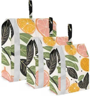 Colorful Lemon Packing Cubes for Suitcases 3 Set Compression Expandable Luggage Packing Organizers for Carry on Suitcase Travel Accessories Luggage Organizer Bags Set