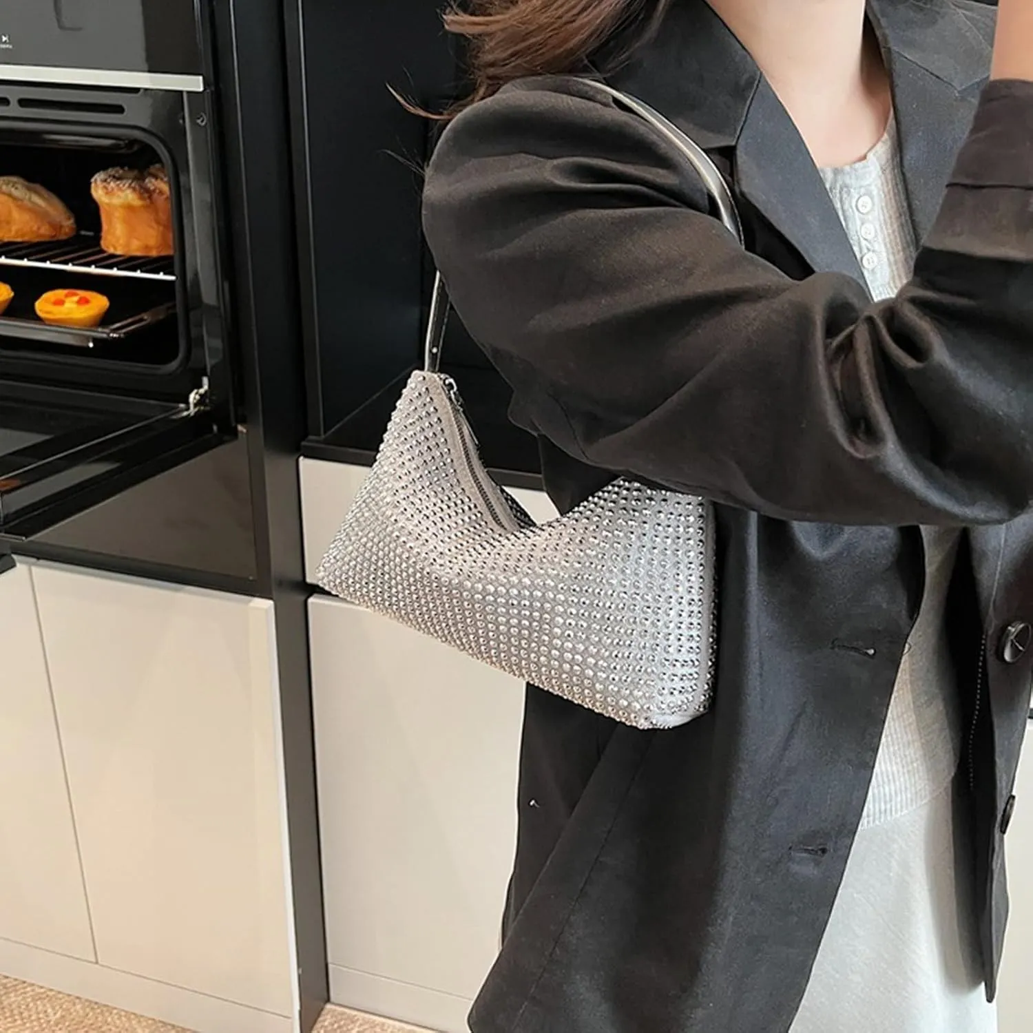 Cute Hobo Bag for Women Vegan Leather Shoulder Handbag Small Trendy Crossbody Purse 2025 Mothers Day Gift