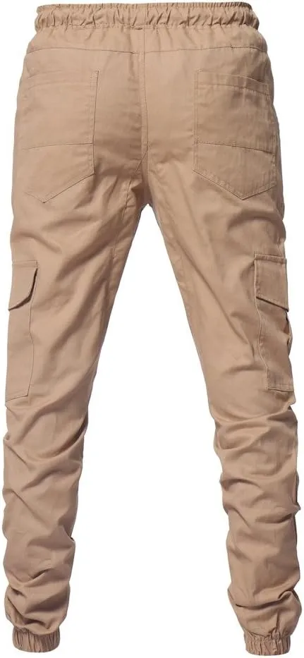 Drawstring Pant Fashion Men's Sport Pure Color Bandage Casual Loose Sweatpants