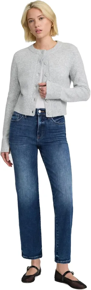 EXPRESS Womens HIGH Rise Straight Ankle Jean