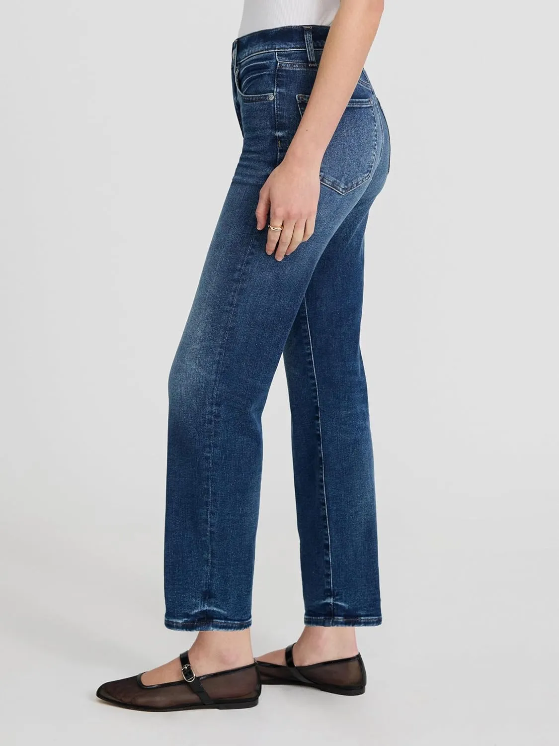 EXPRESS Womens HIGH Rise Straight Ankle Jean