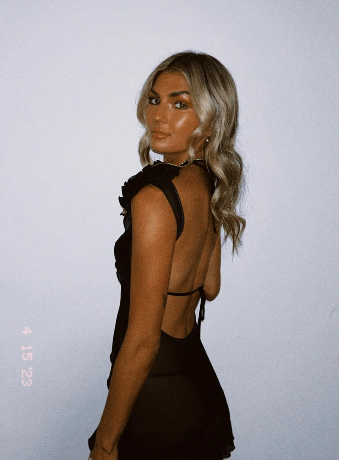 Fanci Club - White Apple Cocktail Dress in Black