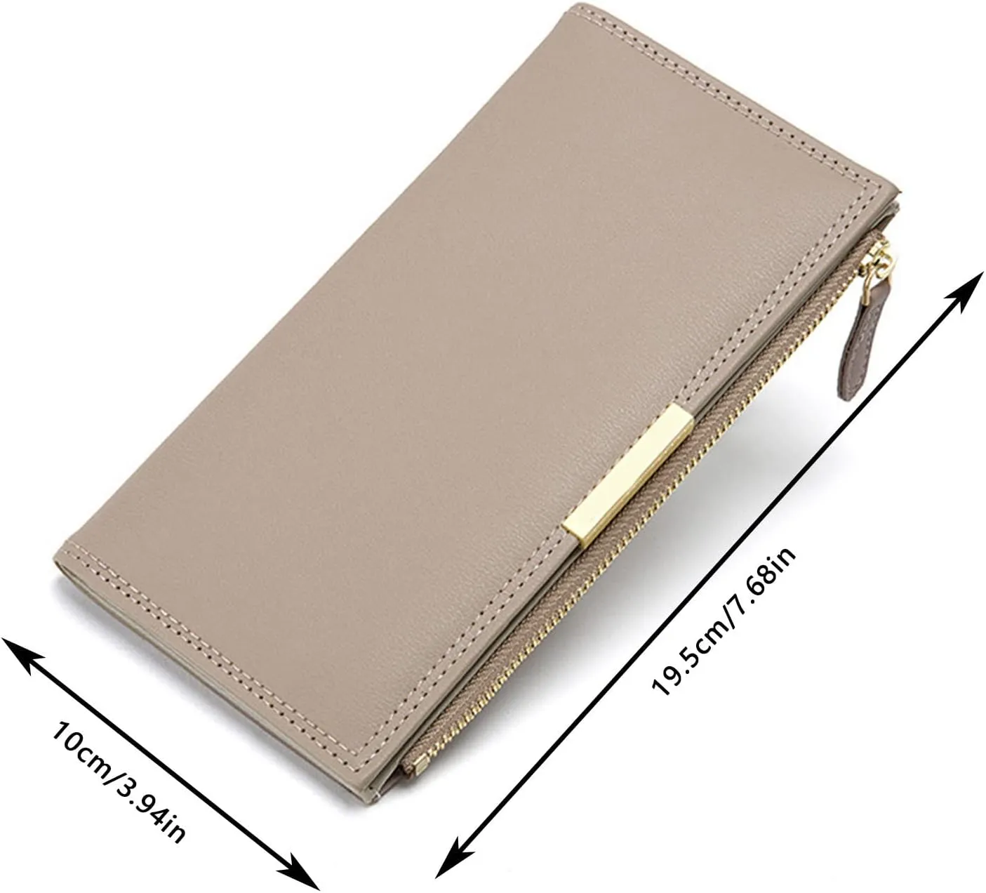 Fashion Portable Wallets for Women Lightweight Leather Zipper Wallet Card Holder Pouch Mini Purses Black Wallets