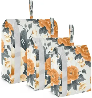Flowers Floral Packing Cubes for Suitcases 3 Set Compression Expandable Luggage Packing Organizers for Carry on Suitcase Travel Essentials Luggage Organizer Bags Set