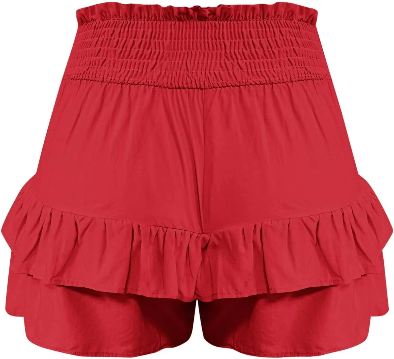 Flowy Shorts for Women Casual Boho Floral Skorts Ruffle Mini Skirts Tennis Skirts High Waisted Running Skorts
