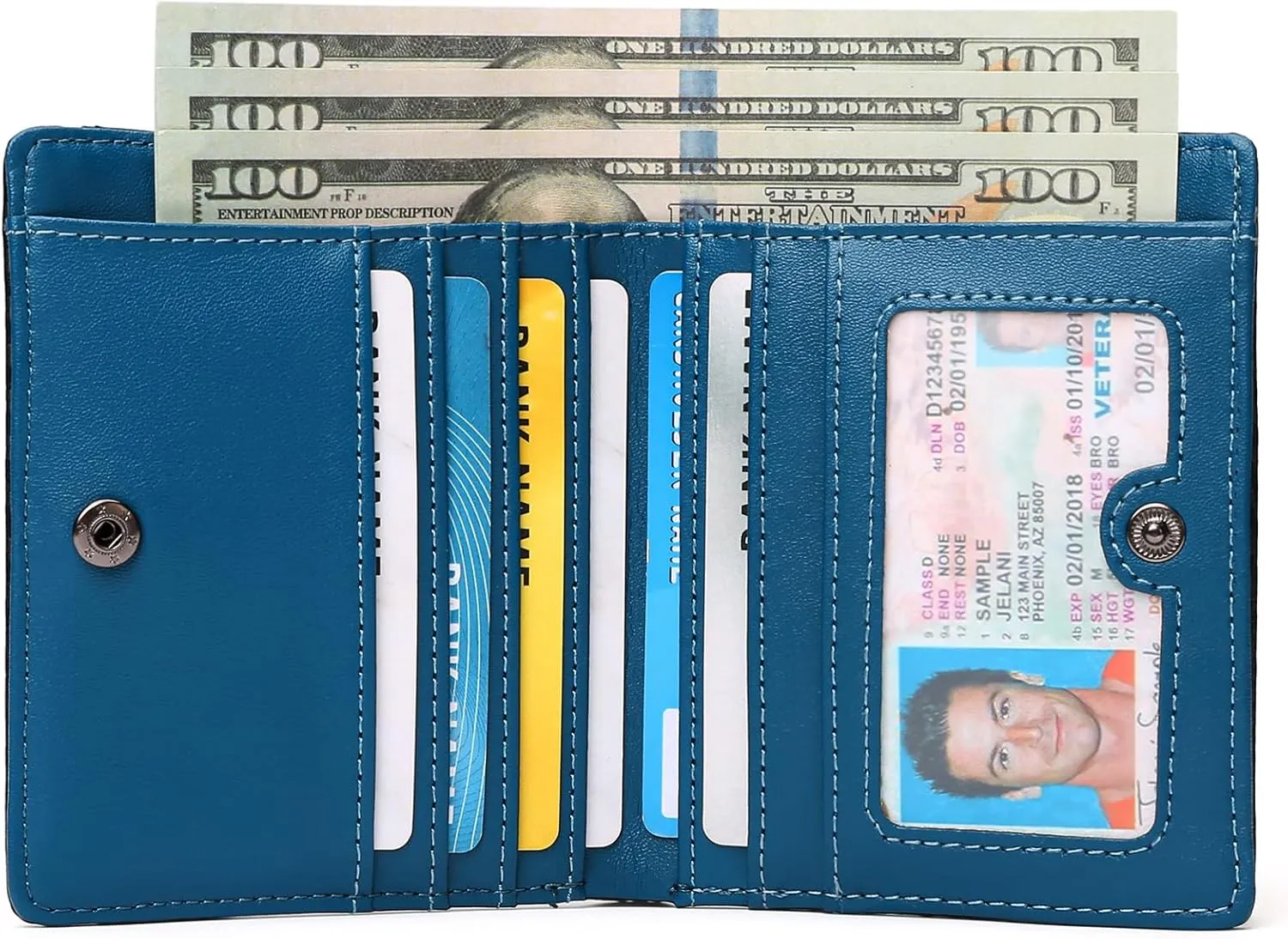 GAEKEAO Mens Wallet Slim Bifold RFID Blocking Thin Credit Card Holder Genuine Leather Minimalist Front Pocket Wallets for Men with Zipper Coin Pocket