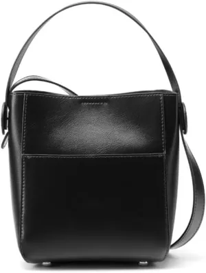 Genuine Leather Bucket Bag for Women Crossbody Shoulder Purse and Satchel Hobo Purse Designer Work Handbags