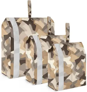 Gray Brown Camouflage Packing Cubes for Suitcases 3 Set Compression Lightweight Luggage Packing Organizers for Carry on Suitcase Travel Accessories Luggage Organizer Bags Set
