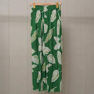 Green Printed Linen Palazzo (PL006)