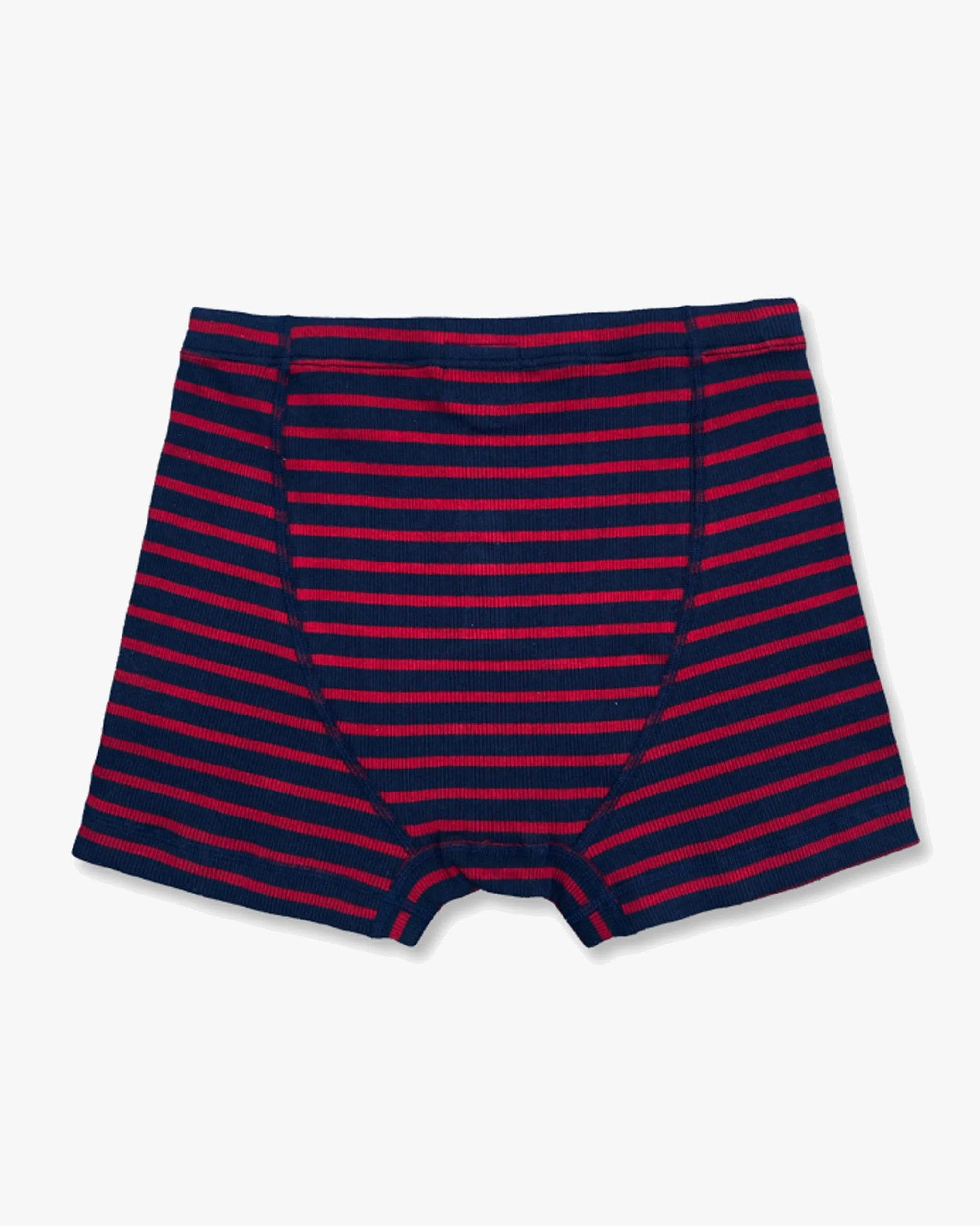 Hemen Biarritz Albar Breton Stripe Boxer Brief - Deep Marine / Red