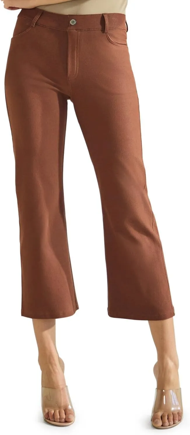 ICONOFLASH Women's Stretch Jeggings with 4 Pocket Pull On Straight Leg Jean Leggings with Belt Loops (Available in Plus Size)