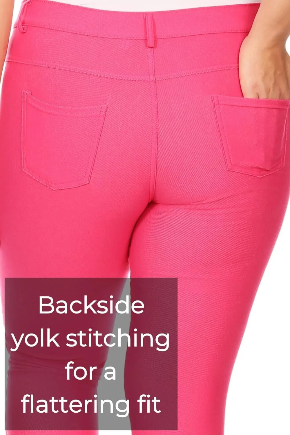 ICONOFLASH Women's Stretch Jeggings with 5 Pockets Pull On Skinny Jean Leggings (Available in Plus Size)