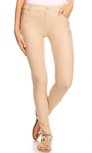 ICONOFLASH Women's Stretch Jeggings with 5 Pockets Pull On Skinny Jean Leggings (Available in Plus Size)