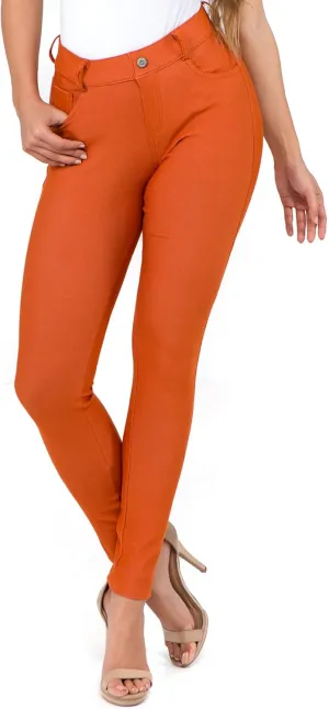 ICONOFLASH Women's Stretch Jeggings with 5 Pockets Pull On Skinny Jean Leggings (Available in Plus Size)