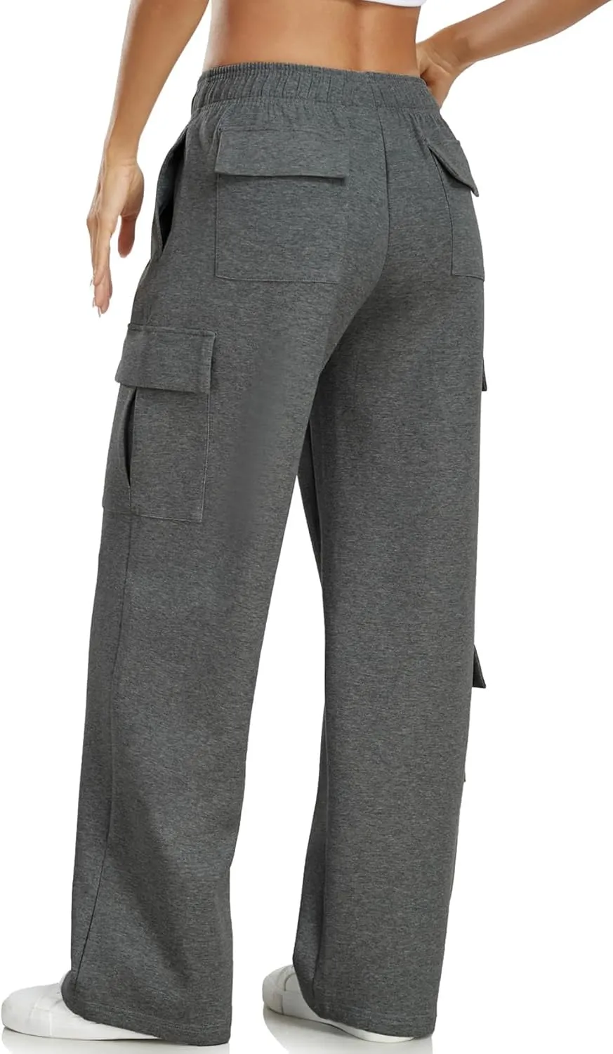Inno 28" 31" 34" 36" Womens Cargo Sweatpants Y2K Casual Baggy Wide Leg Pants Cotton Jogger Fashion 2025 Trendy