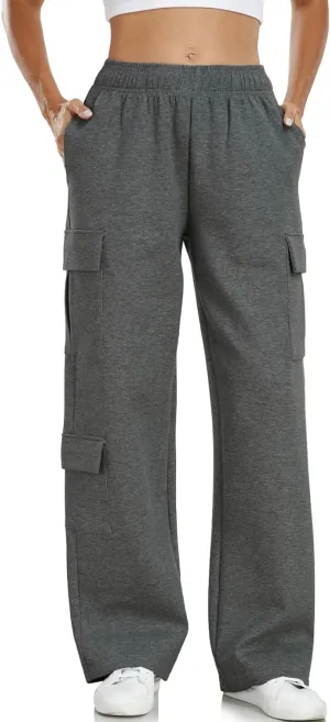 Inno 28" 31" 34" 36" Womens Cargo Sweatpants Y2K Casual Baggy Wide Leg Pants Cotton Jogger Fashion 2025 Trendy