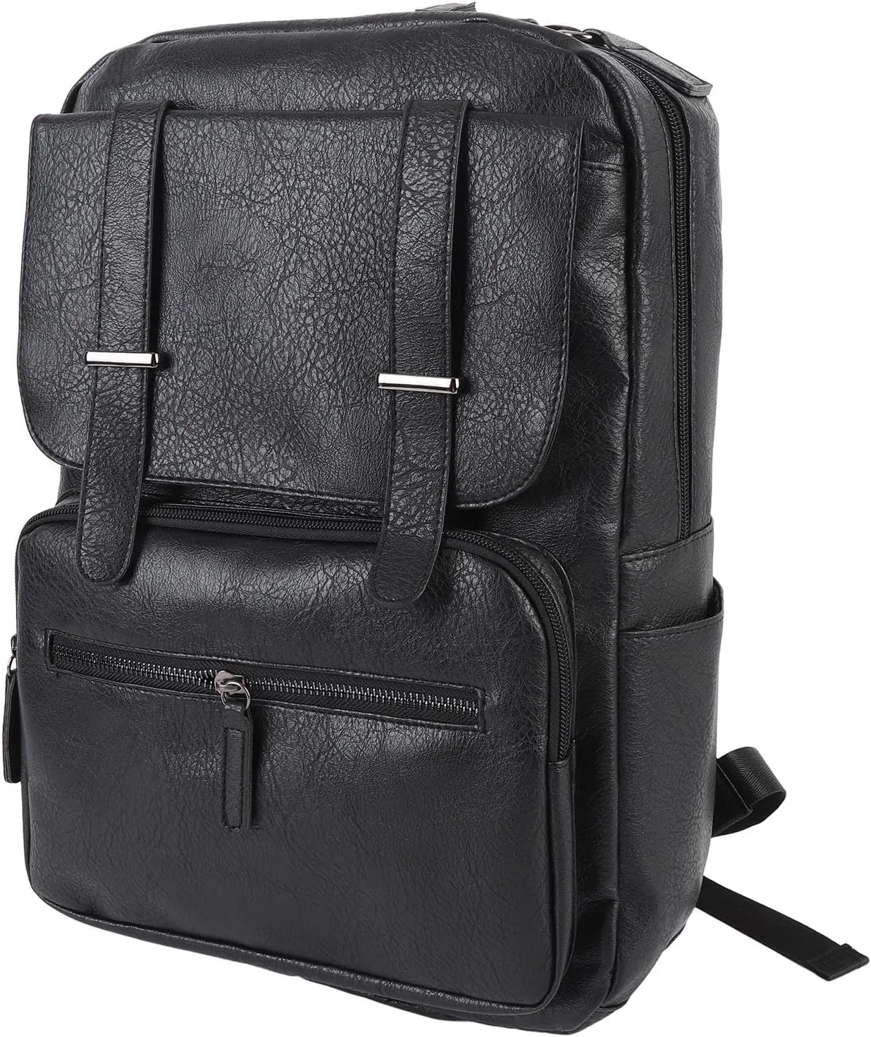 JTLB Minimalist Laptop Backpack with Large Capacity with Mesh Cotton Shoulder Straps, PU Leather Film Material for 16 Inch Computer, Suitable for Business Trips, Default