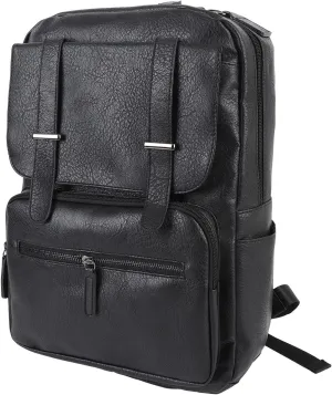 JTLB Minimalist Laptop Backpack with Large Capacity with Mesh Cotton Shoulder Straps, PU Leather Film Material for 16 Inch Computer, Suitable for Business Trips, Default