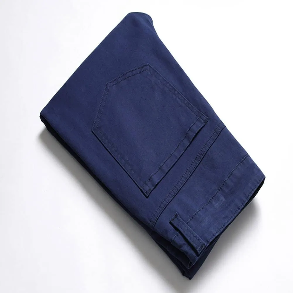 Keevoom Mens Stretch Skinny Flat-Front Fashion Style Comfy Solid Casual Slim Fit Business Dress Chinos Pants