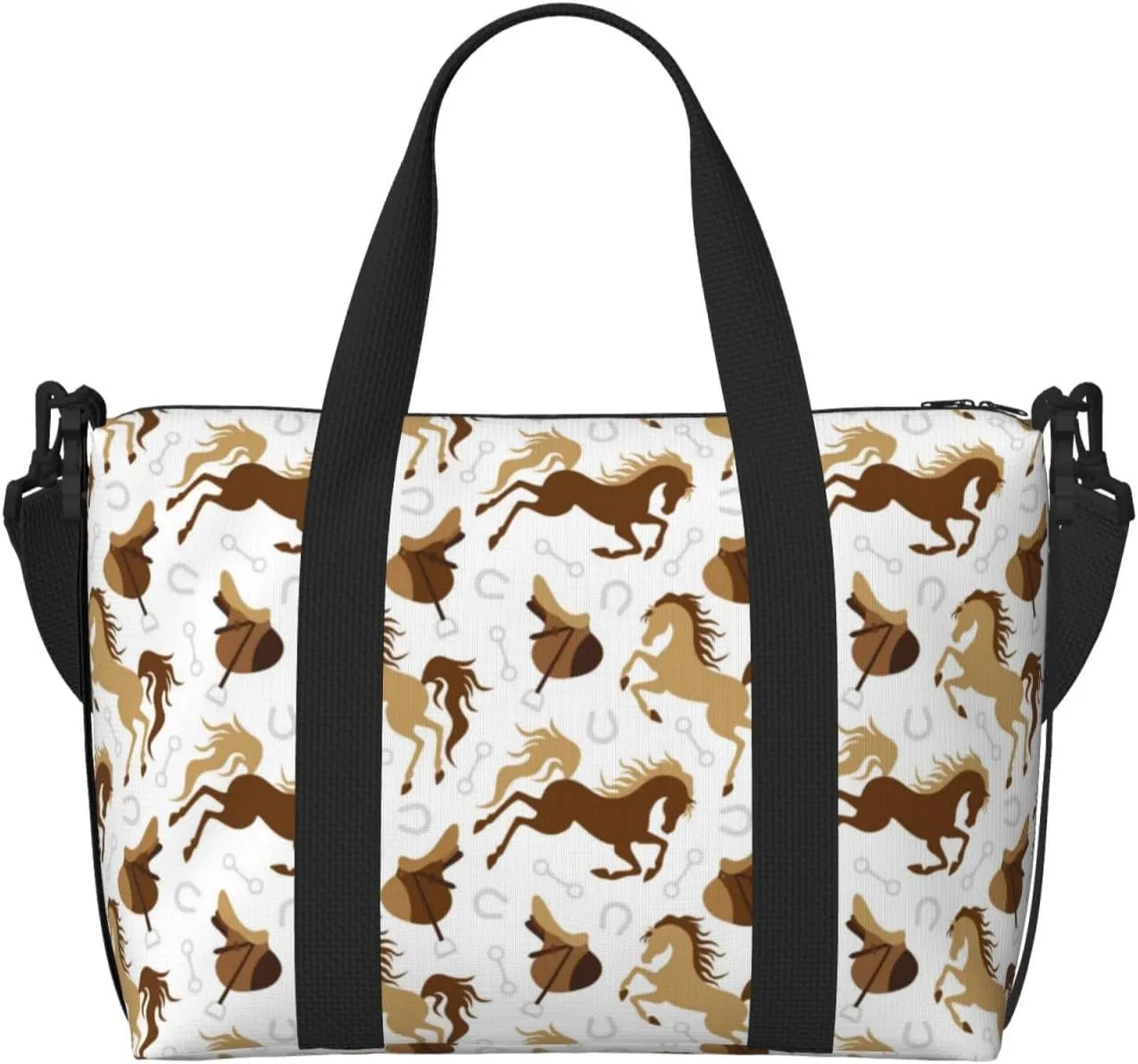 Laptop Tote Bag for Women Work - Minimalist Cool Horse Saddle Gym Bag for Women Men, Crossbody Travel Bags for Women Men Carry On, Weekender Bags for Women Travel