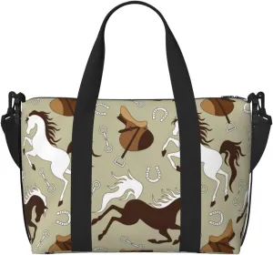 Laptop Tote Bag for Women Work - Minimalist Cool Horse Saddle_A Gym Bag for Women Men, Crossbody Travel Bags for Women Men Carry On, Weekender Bags for Women Travel