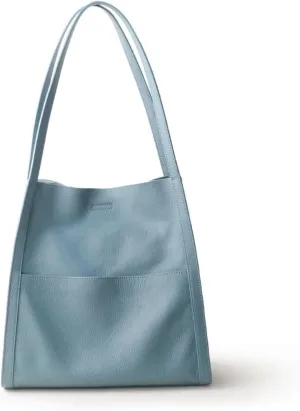 Leather Tote Shoulder Bag for WomenLarge Leather Hobo Shoulder Bag