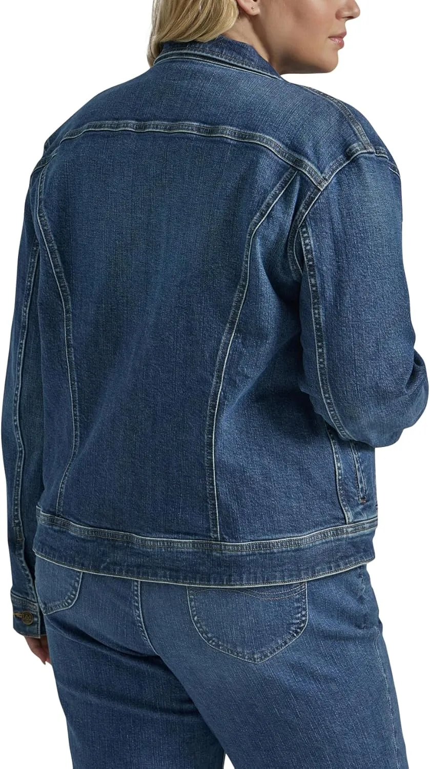 Lee Women's Plus Size Legendary Rider Denim Jacket