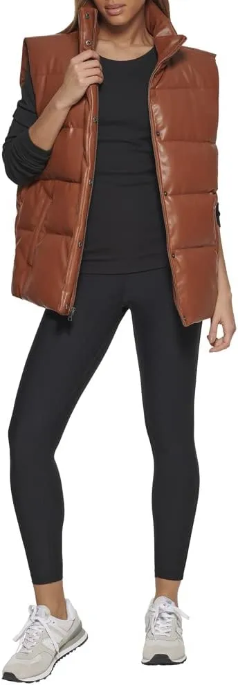 Levi's Womens Vegan Leather Puffer Vest