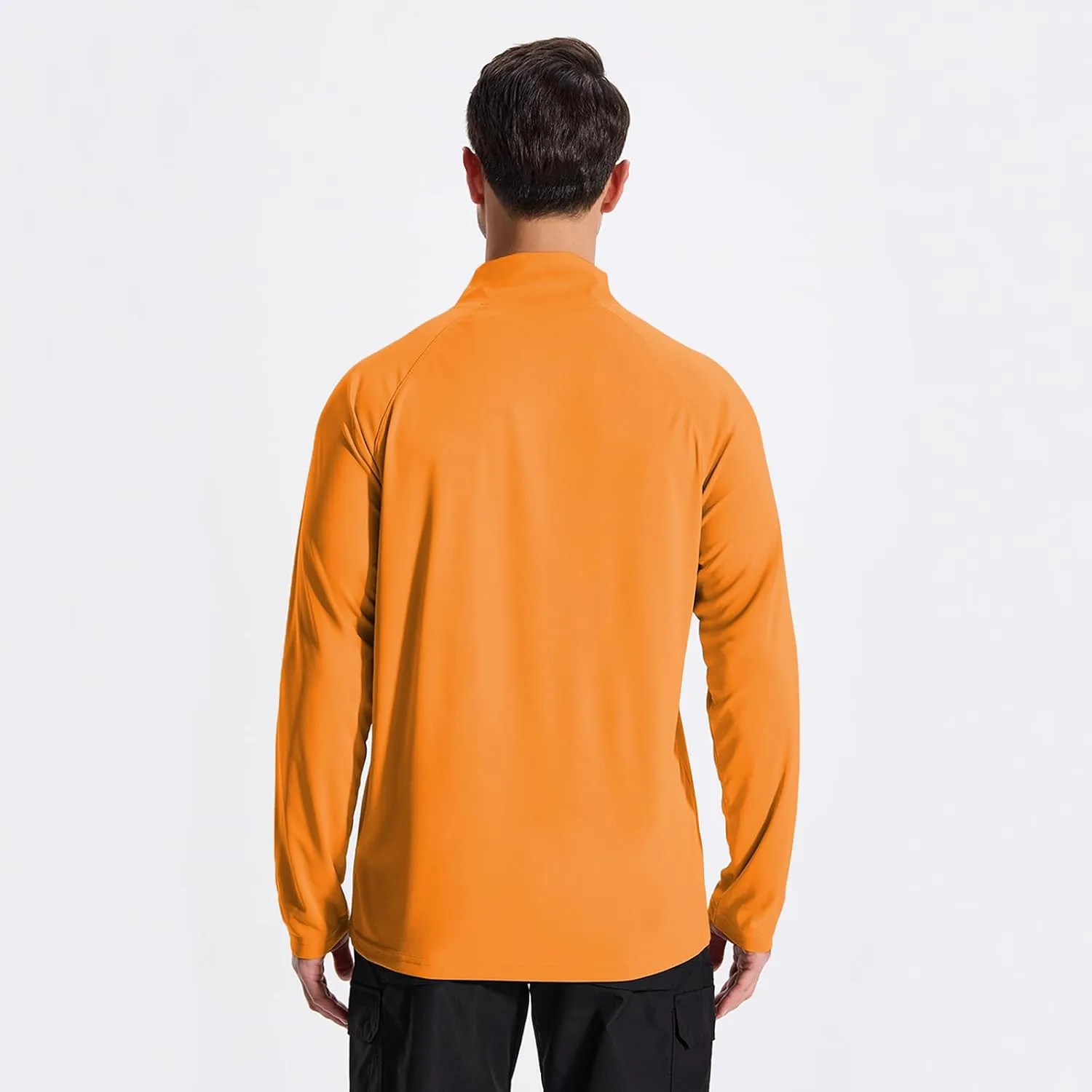 LOOGU Men's Quarter Zip Golf Pullover Long Sleeve 1/4 Zip Mock Neck UPF50  Shirts Running Athletic Hiking Quick Dry Outdoor