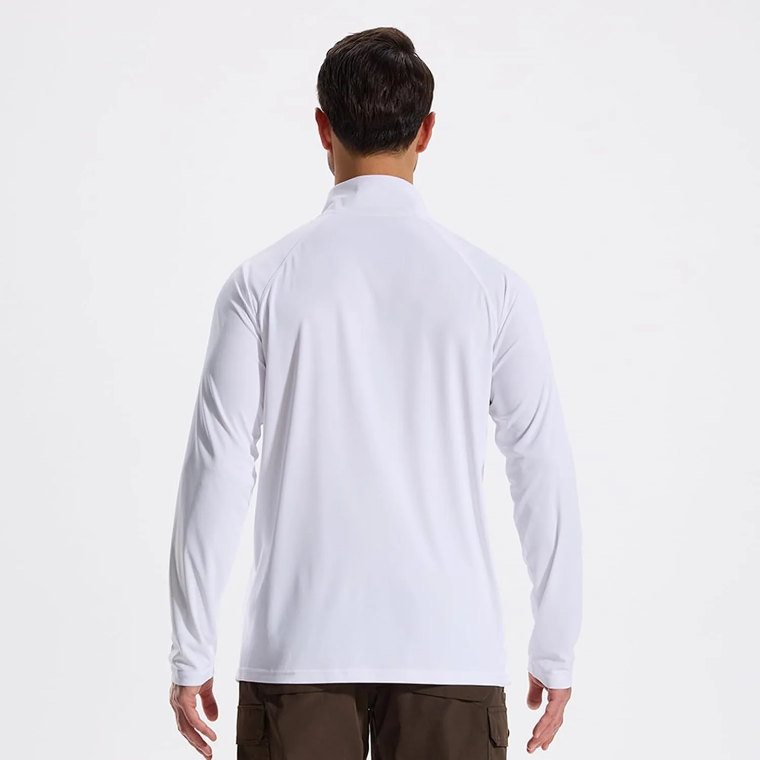 LOOGU Men's Quarter Zip Golf Pullover Long Sleeve 1/4 Zip Mock Neck UPF50  Shirts Running Athletic Hiking Quick Dry Outdoor