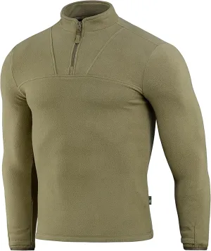 M-Tac Quarter Zip Pullover Men - Fleece Lined Thermal Shirt for Men - Lightweight Tactical Long Sleeve Shirt Top Delta